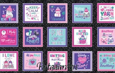 097838 panel med strik patchworkstof - postgaarden.com