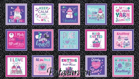 097838 panel med strik patchworkstof - postgaarden.com