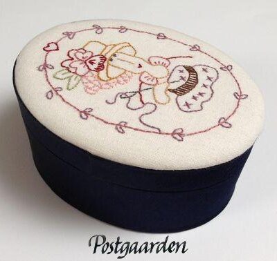 Satinæske stor oval