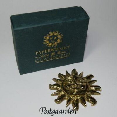 Papirvægt i messing - sol