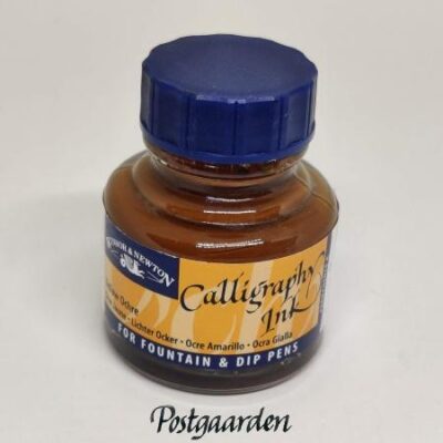 winsor & newton Yellow Ochre 1111744 calligraphy ink kalligrafiblæk - postgaarden.com