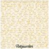 5749 Beige patchworkstof med brun skrift