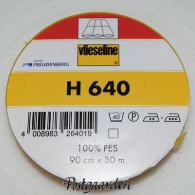 Volumenvlies m. lim på en side - H640