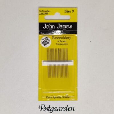 Embroidery size 9 Broderi synål John James
