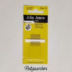 Big eye quilting synåle size 11 John James