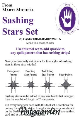 Sashing Star Sæt - Marti Michell - patchwork skabeloner
