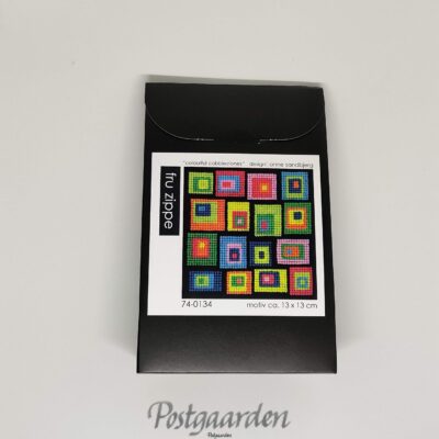 740134 Colourful cobblestones broderi kit fru zippe