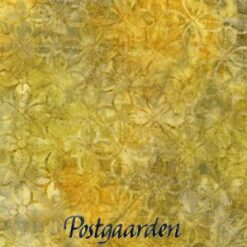 Gylden med blomst - 6585 - bali batik patchworkstof