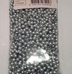 Mat Sølv Perler 4 mm