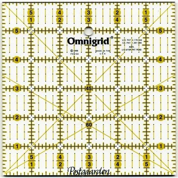 Omnigrid patchwork lineal 6" x 6"