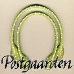 Vårgrøn med prikker 40 cm Taskehåndtag