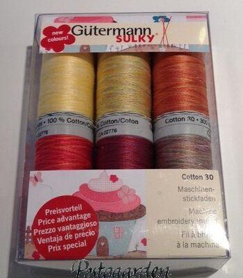 Æske med 6 Quiltetråd