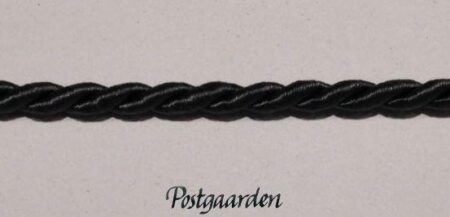 Mørk grå 4 mm kordel