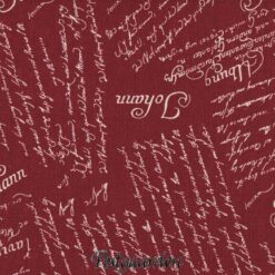 6488 Rød m. hvid skrift 100% hør