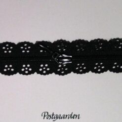 Sort blondelynlås i metermål