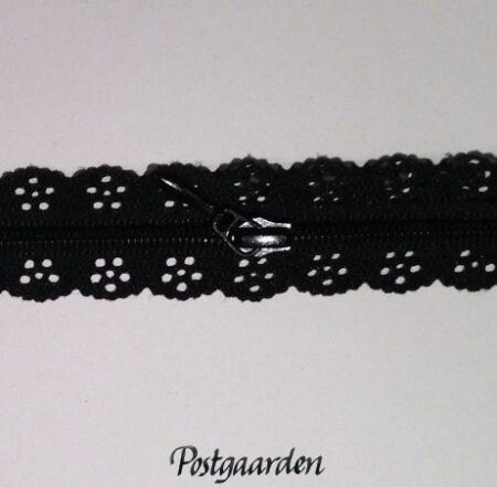 Sort blondelynlås i metermål