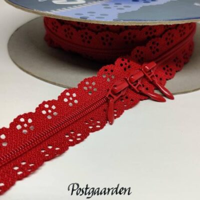 lynlås i metermål rød blonde lynlås - postgaarden.com