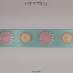 Tyrkis bånd med blomster