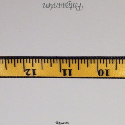 Gul satinbånd med inch
