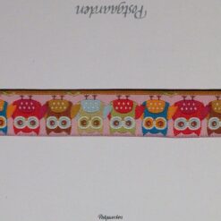 Lyserød bånd med ugler