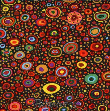 6918 Sort patchworkstof med Juwel Roman Glass