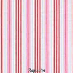 7000 - Rød Lyserød blå striber patchworkstof