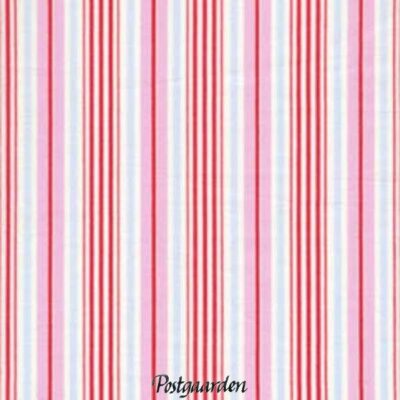 7000 - Rød Lyserød blå striber patchworkstof