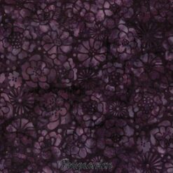 7026 Mørklilla m. blomst Bali/Batik