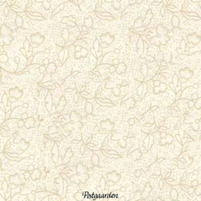 7104 Råhvid m. beige grene patchworkstof