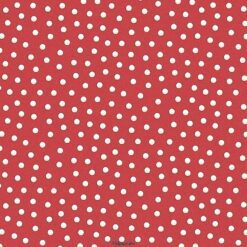 Rød Flannel med hvide prikker