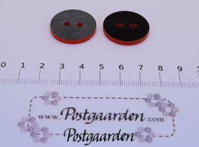 Dobbeltsidet knap - Orangerød