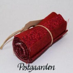 Rød stofrulle - 5 stk. 8 x 55 cm til flag patchworkstof