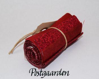 Rød stofrulle - 5 stk. 8 x 55 cm til flag patchworkstof