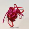 Pink Rød flerfarvet silkebånd 4 mm til silkebåndsbroderi