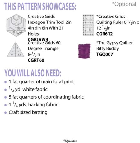 CLPDKR008 Hexagons in Paradise Table Topper materialeliste