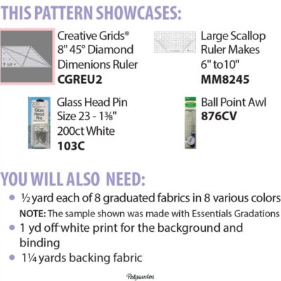 CLPEMC002 Star Petal Table Topper materialeliste