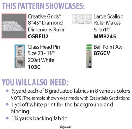 CLPEMC002 Star Petal Table Topper materialeliste