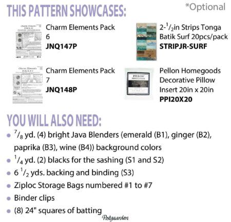 CLPQLT004 Desert Sunset Pillow Set materialeliste