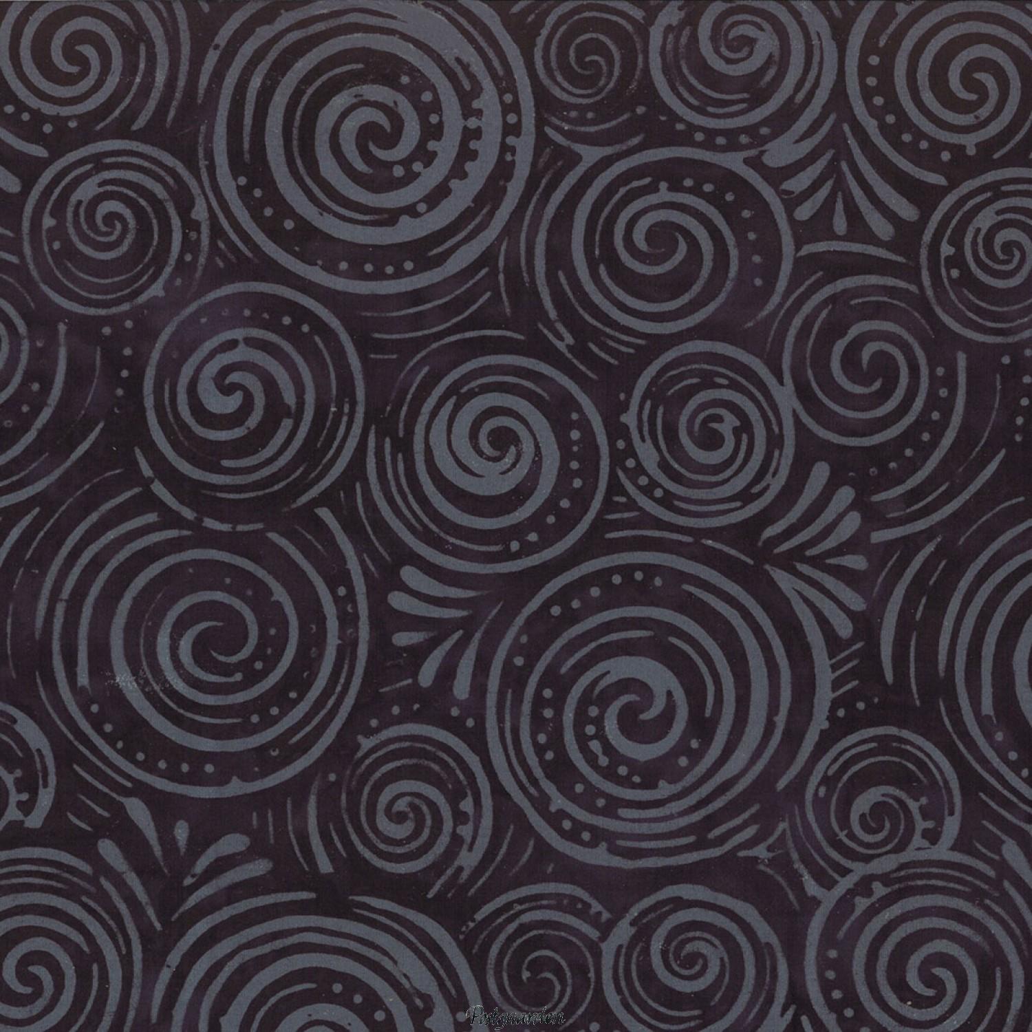 7225 Sort med grå snegle bali batik