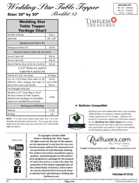 Wedding Star Table Topper