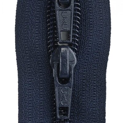 Mørkblå Taskelynlås 55 cm (22")