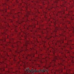 7288 - Rød patchworkstof med firkanter