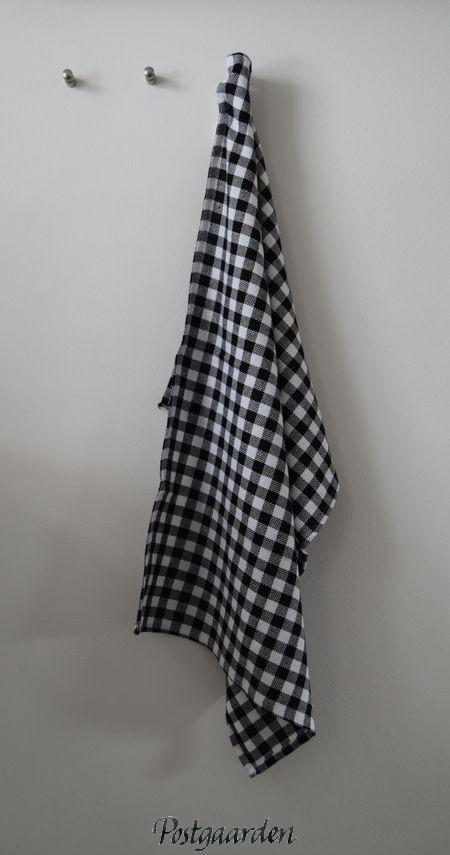 Sort / Hvid Store tern - Viskestykke