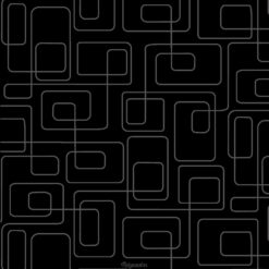 7321 - Sort patchworkstof med grå firkanter