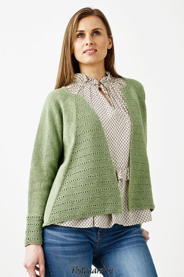 893445 Cardigan med skrå forstykker i Esther by Permin