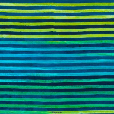 7363 - Tyrkis blå strip - Bali batik