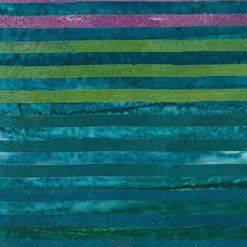 7364 - Tyrkis patchworkstof lilla strip - Bali batik