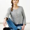 893446 Cardigan med bladmønster Esther by Permin