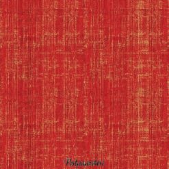 7352 - Rød m. guld streger patchwork stof