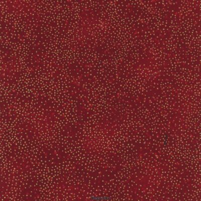 7386 Rød med guldprikker - JUL patchwork stof